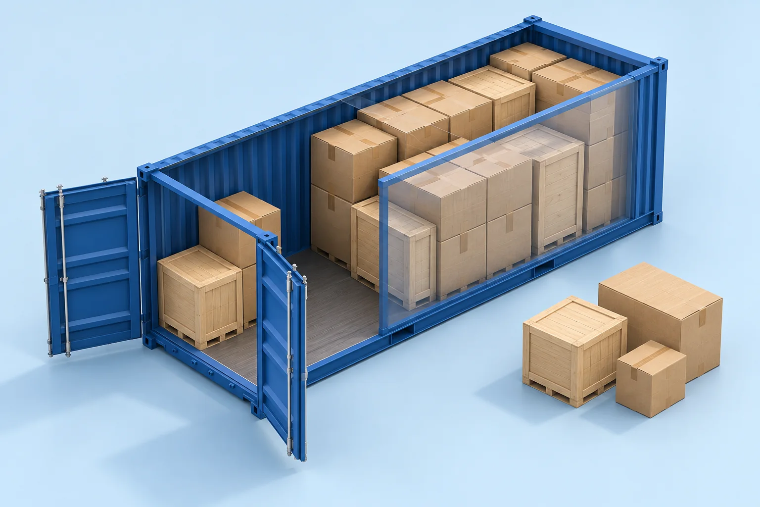 Container volume: calculate CBM and check fit